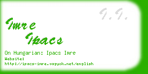 imre ipacs business card